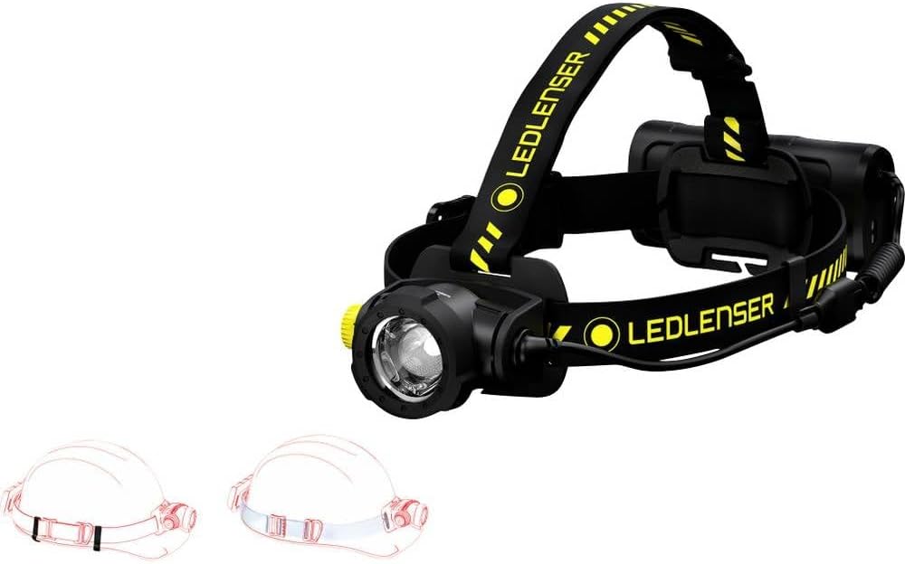 Ledlenser H15R Work Lampe frontale rechargeable, 2500lm, Clips casque, IP67