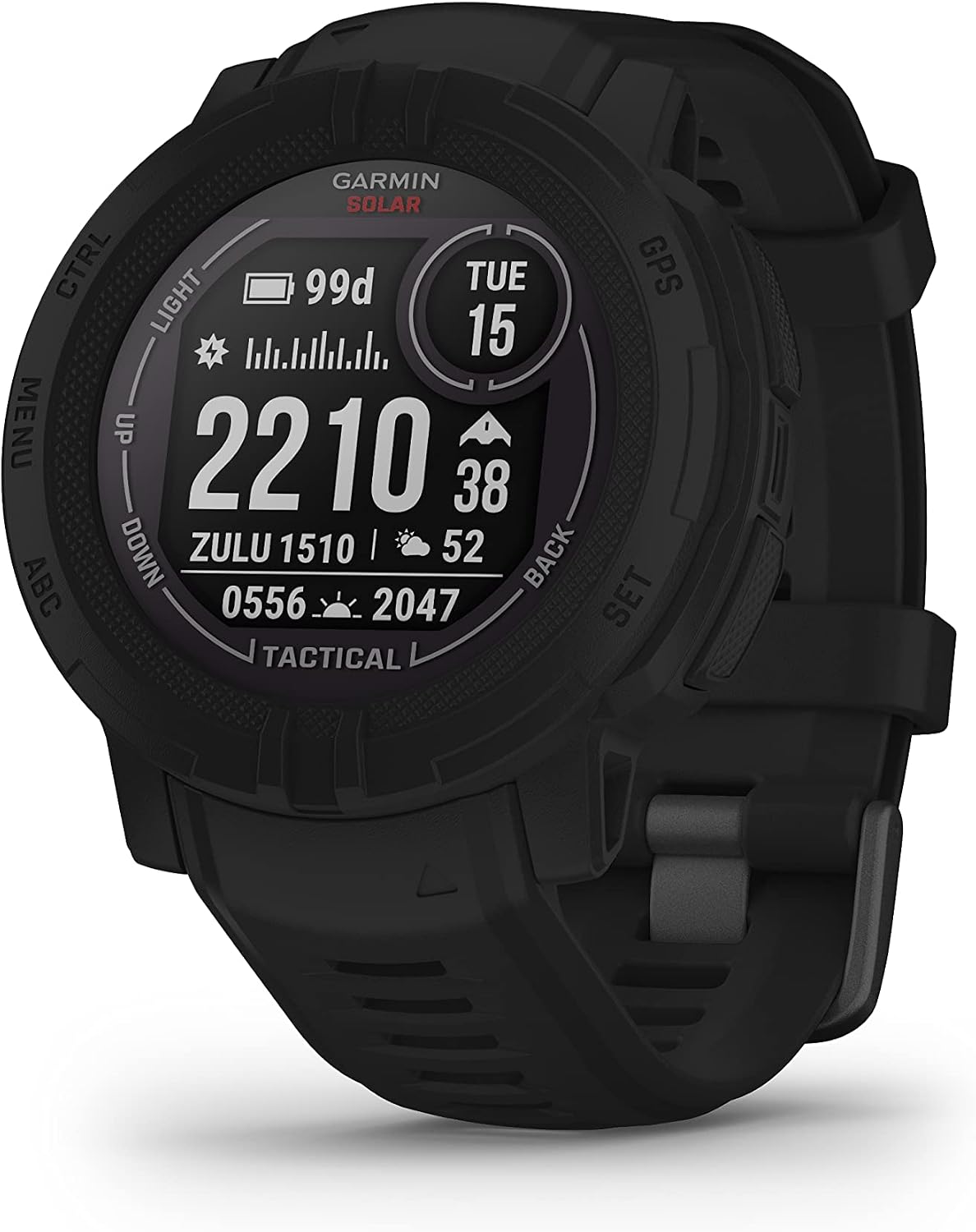 Garmin Instinct 2X Solar Tactical Edition, Montre GPS robuste, Noir, 50mm