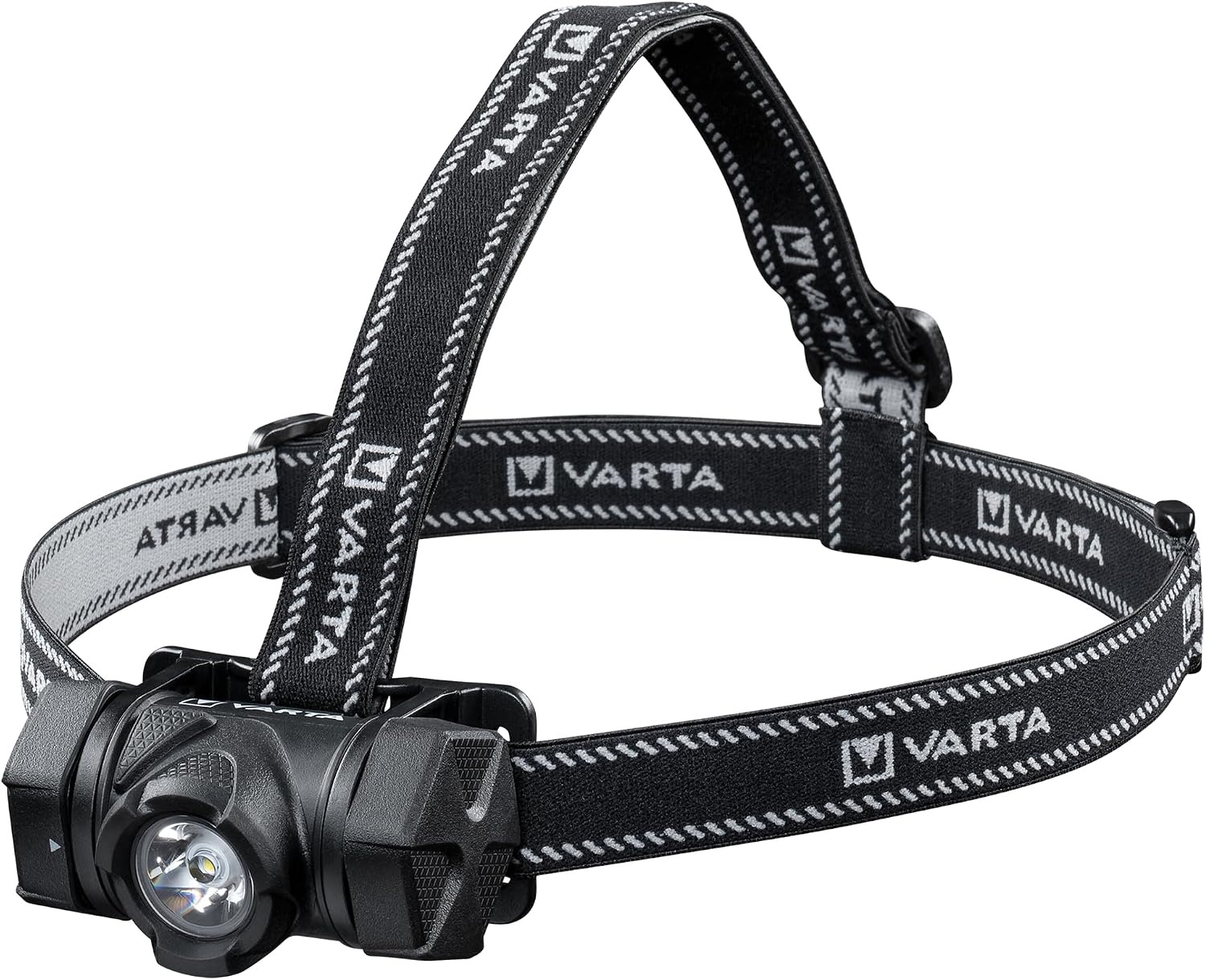 VARTA Lampe Frontale LED incl. 3x piles AAA, Indestructible H20 Pro, torche frontale avec 2 modes d'éclairage, lumière frontale extrêmement robuste, protégée de l'eau et de la poussière, pour camping
