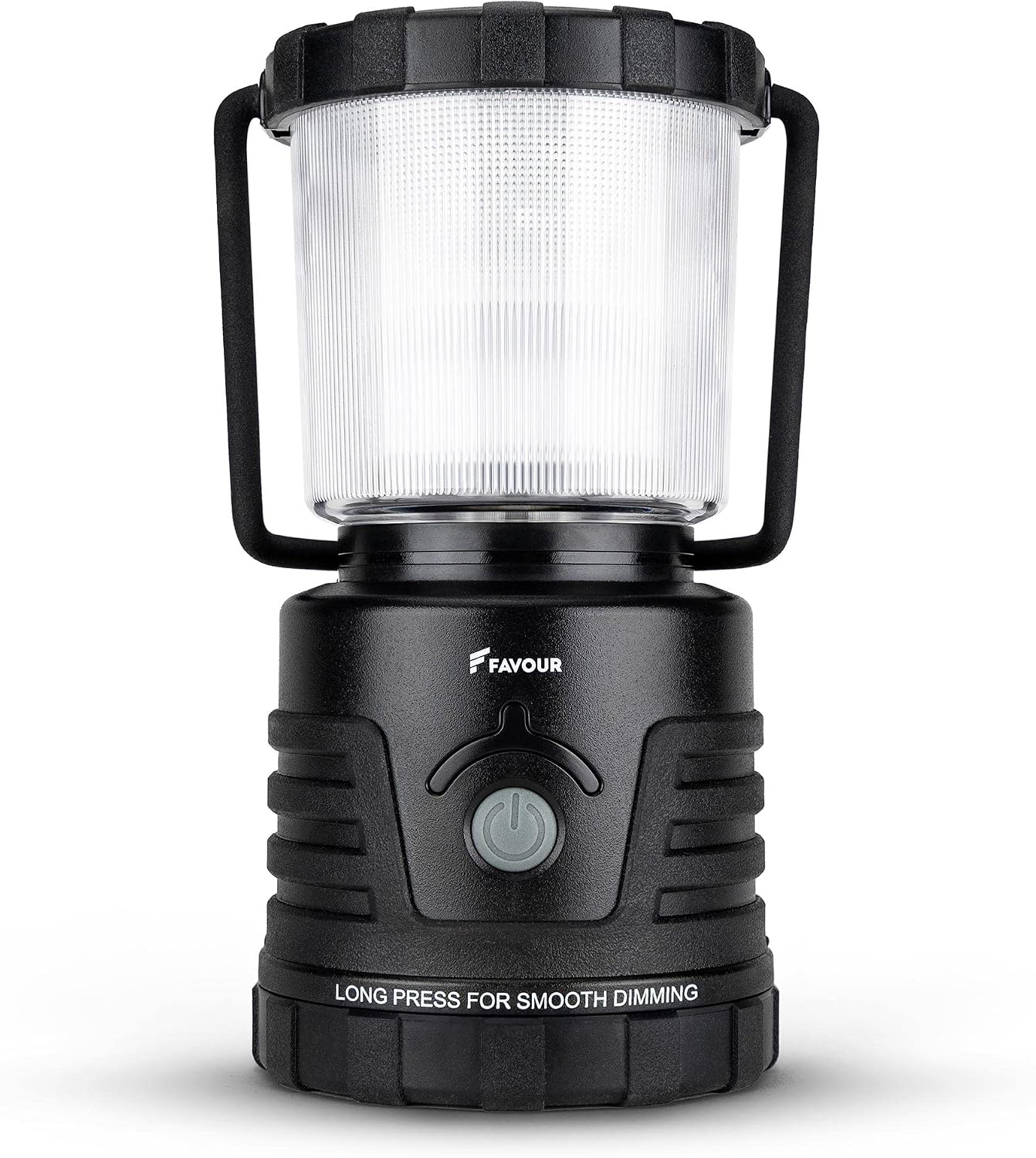 Favour Lampe LED Camping puissante 1300 Lumens | Lanterne exterieur IP64 Étanche, Fonctionne sur piles, température de couleur réglable dont Mode Bougie | Lampe de tente, éclairage à 360 degrés