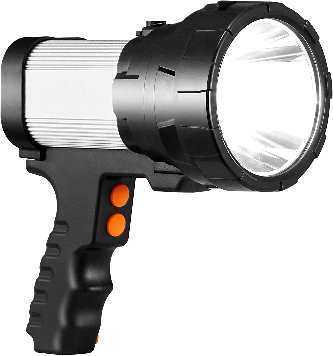 Lampe Torche LED Rechargeable Étanche IPX4 Lampe de Poche Ultra Puissante 15000LM 10000mAH Super Brillante Longue Portée Urgence Lampe 6Modes Haute Puissance Camping Lanterne pour Randonnée Chasse
