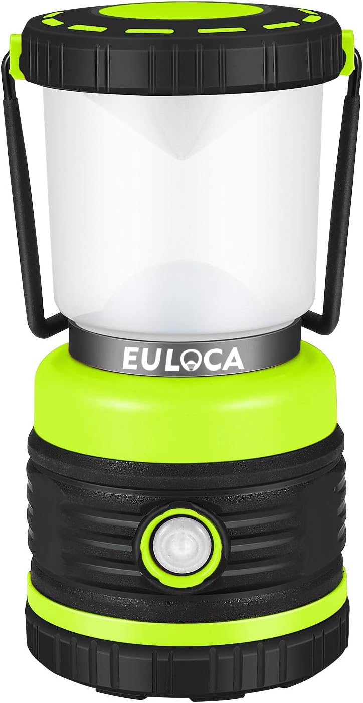 Linterna de Cámping, Lampe Puissante 1200lm Luminosité Réglable, 4 Modos Luz de Emergencia,Eclairage Camping Etanche,Bivouac, Pêche, Randonnée, Cave, etc