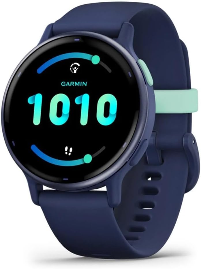 Garmin vívoactive 5, Montre connectée GPS Sport & santé, Bleu Marine, 42mm