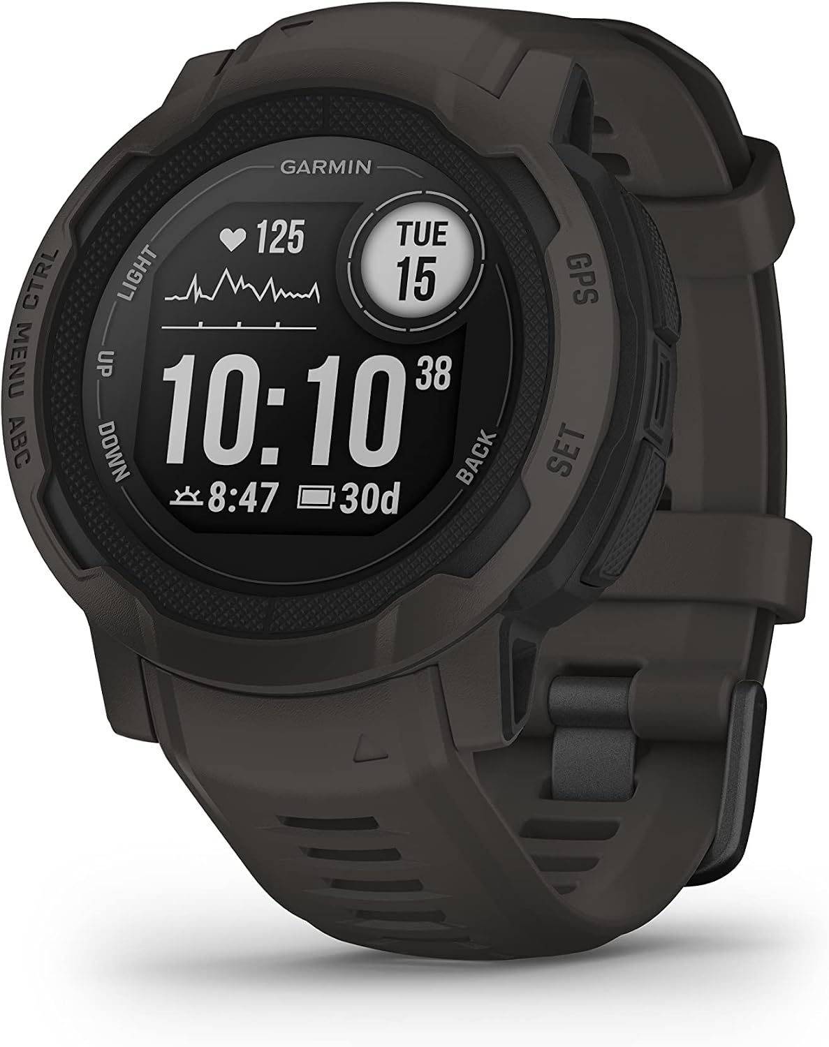 Garmin Instinct 2, Graphite - Montre GPS Robuste et connectée - Boîtier 45 mm