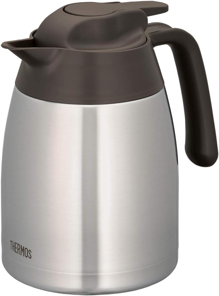 Thermos THV Bouteille Isotherme, 1,0 L, Acier Inoxydable, 12,5 x 16,5 x 16,5 cm