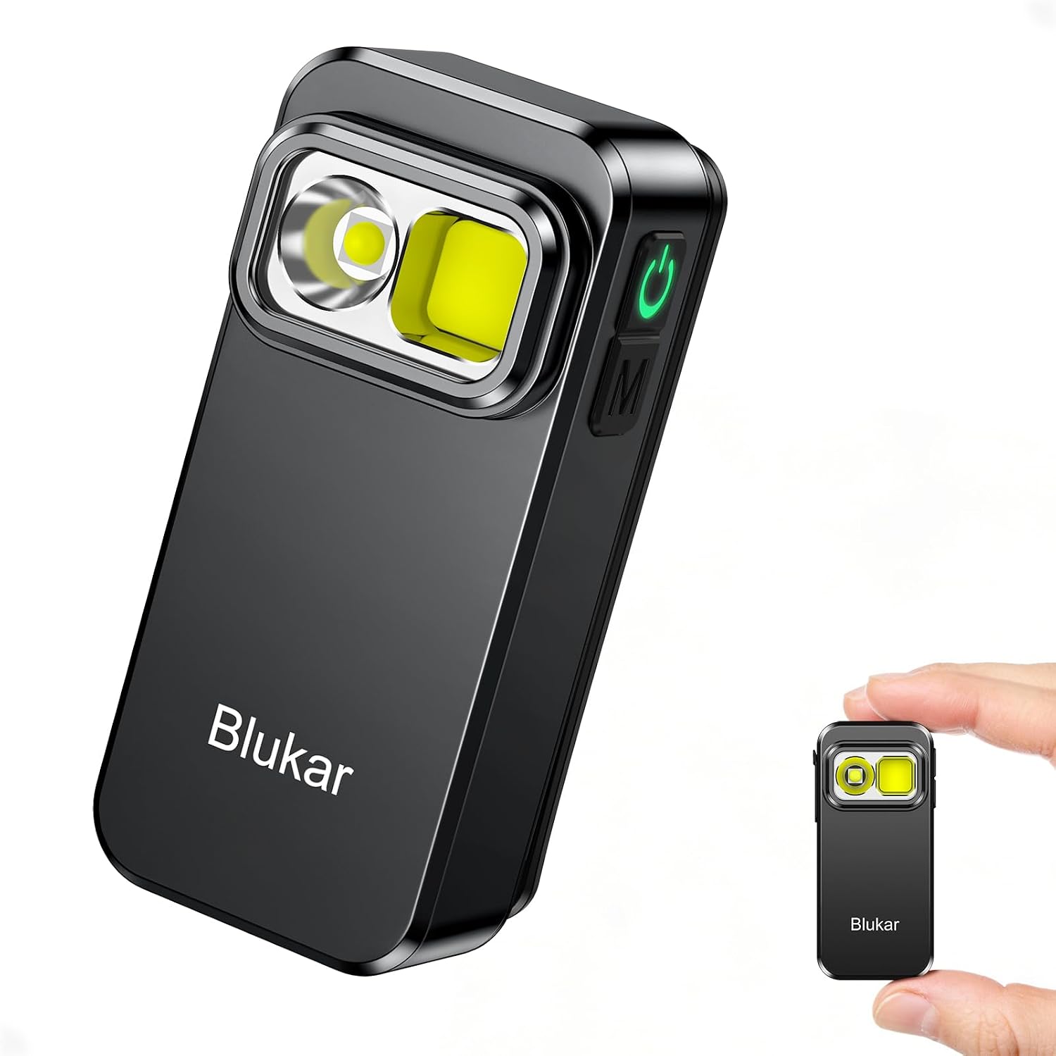 Blukar Mini Lampe Torche LED à Clip avec Faisceau Concentré & Diffus, 800L