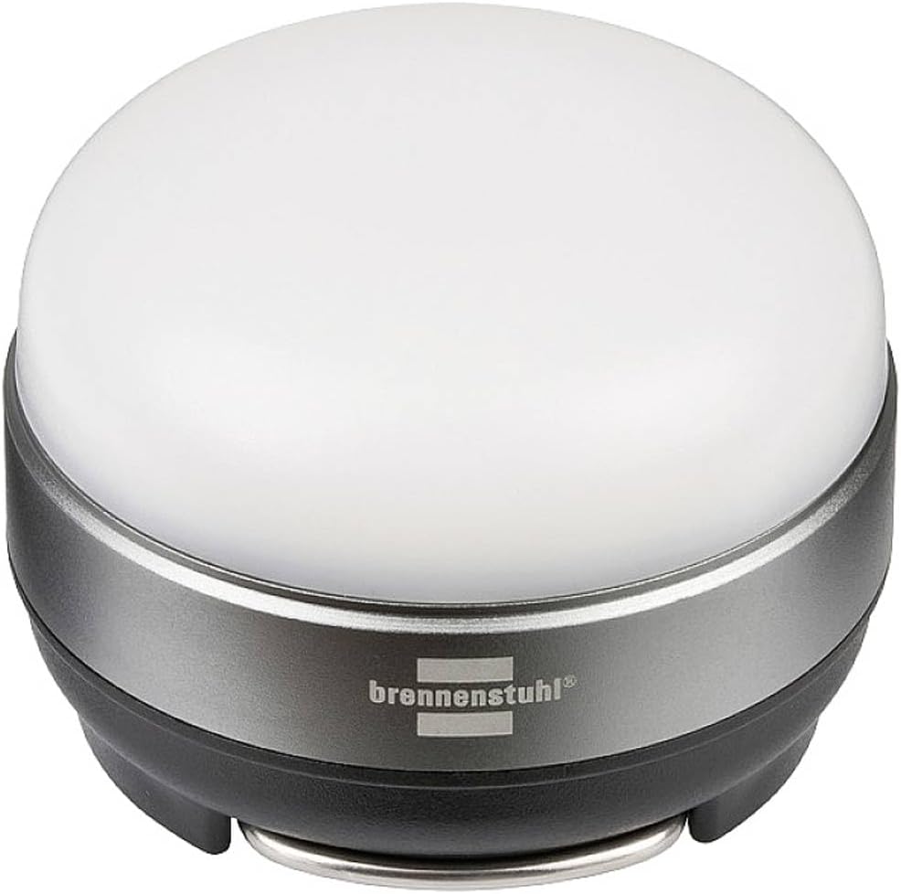 Brennenstuhl Lampe LED multifonctions OLI 0200 (lampe de camping/lampe de poche pour l'extérieur, 180lm, alimentée par piles) Gris/Noir
