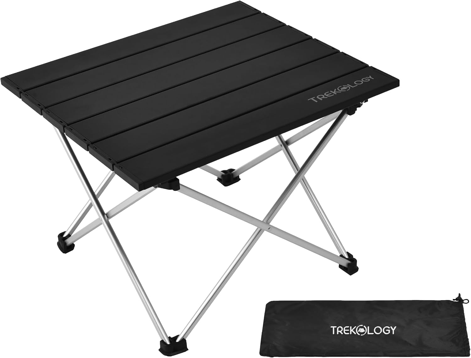 TREKOLOGY Petite table de camping pliante - Table de plage légère et portable pour l'extérieur