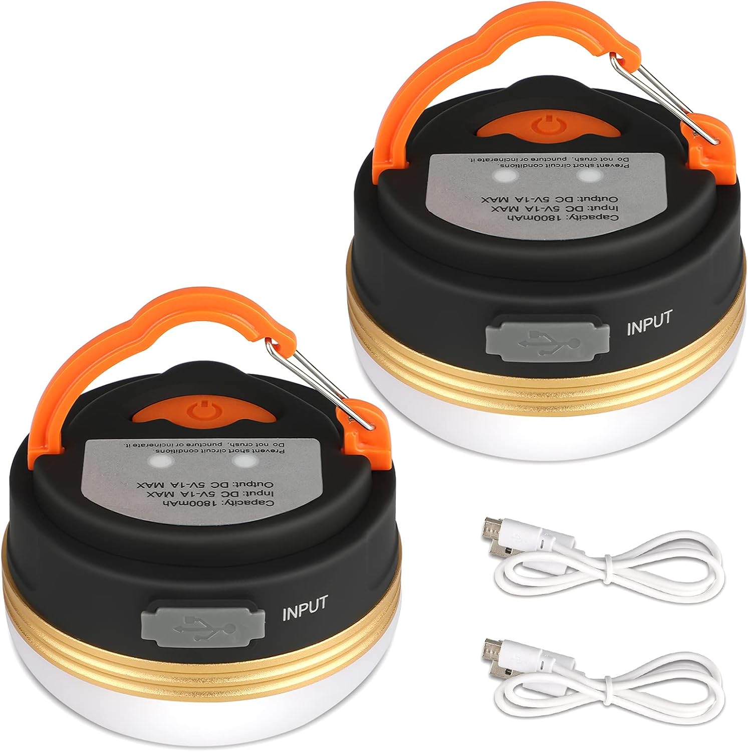 Yizhet Lanterne de Camping, 2 Pack, Rechargeable, Étanche