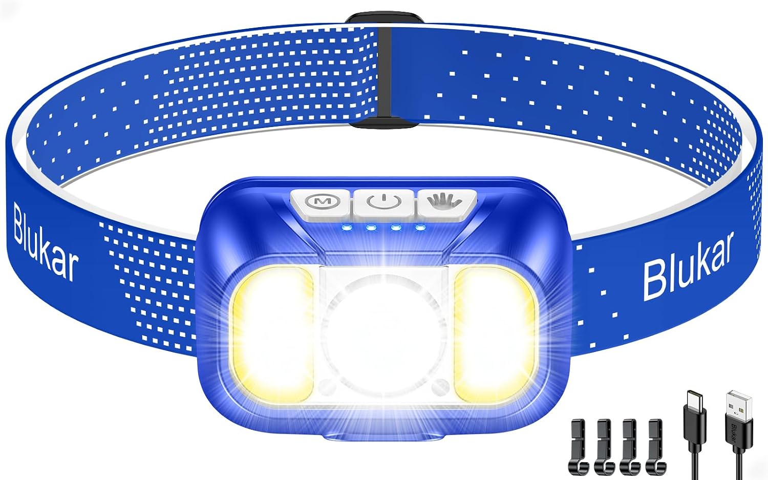 Blukar Gen2 Lampe Frontale Rechargeable Super Lumineux Torche Frontale
