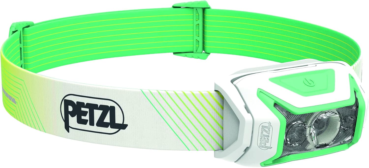 PETZL - Lampe frontale ACTIK CORE - 600 lumens, Rouge, Livrée avec la batterie rechargeable CORE